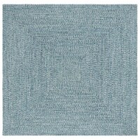 SAFAVIEH BRA201K Braided Teal / Green grey / ivory 6' x 6' square