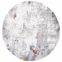SAFAVIEH Berber Shag BER543A Blue Rust / Ivory Rug 7' round