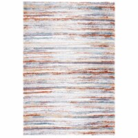 SAFAVIEH Berber Shag BER565A Blue Rust / Ivory Rug 4' 5  x 6' 5
