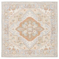 SAFAVIEH Heritage HG920B Handmade Beige / Grey Rug 4' square