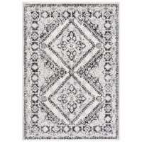SAFAVIEH Tulum Collection TUL280A Ivory / Black Rug 5' 3  x 7' 6