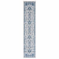 SAFAVIEH Tulum Collection TUL286B Ivory / Blue Rug 2' x 9'