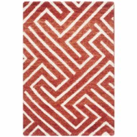 SAFAVIEH Sierra Collection SRA412A Ivory / Rust Rug 7'-9 x 10'-5