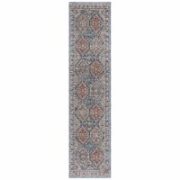 SAFAVIEH Sierra Collection SRA416A Ivory / Blue Rug 2' 3 x 9'