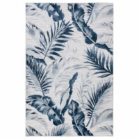 SAFAVIEH Outdoor CBN452N Cabana Collection Grey / Navy Rug 8' x 10'