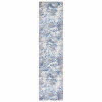 SAFAVIEH Skyler Collection SKY504M Light Blue / Grey Rug 2' 2  x 9'