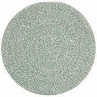 SAFAVIEH Braided BRD701Y Handwoven Teal / Ivory Rug 7' round