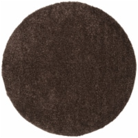 SAFAVIEH August Shag Collection AUG900T Brown Rug 4' round