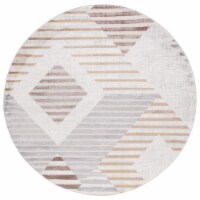 Safavieh PAM334B Palma Beige / Brown sabre grey 6'-7 x 6'-7 round