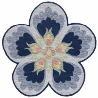 SAFAVIEH NOV103M Novelty Blue / Grey ivory / beige 5' x 5' round