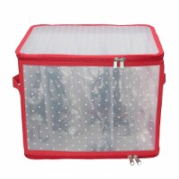 Homz 31 qt Holiday Clear Plastic Storage Container w/ Latching Handles (4 Pack)