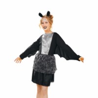 Northlight 34332861 Girl Vampire Dress Halloween Children Costume, Black & Silver - Medium