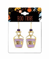Purple Witches Brew Halloween Earrings