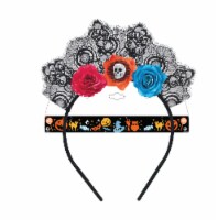 Day of the Dead Lace Halloween Headband Perspective: Main