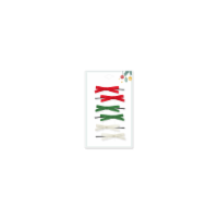 Bobby Pin Hair Bow 6pc Red / Green Perspective: Main