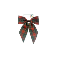 Fabric Hair Bow Red / Green Perspective: Main