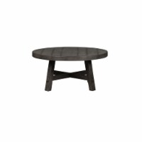 Bowery Hill Modern Splay Leg Round Cocktail Table in Brown