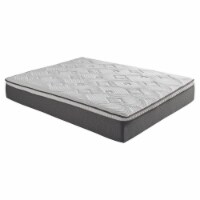 Pemberly Row 12  Modern Fabric Queen Gel Memory Mattress in White