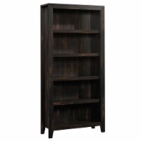 Pemberly Row Engineered Wood 5-Shelf Bookcase in Char Pine