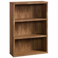 Pemberly Row Engineered Wood 3-Shelf Bookcase in Sindoori Mango