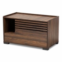 Bowery Hill Walnut Brown Finished Cat Litter Box Cover House