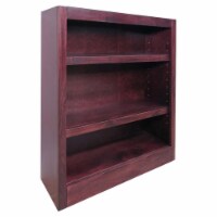 Bowery Hill Traditional 36  Tall 3-Shelf Wood Bookcase in Cherry