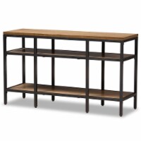 Bowery Hill Console Table in Oak Brown and Black