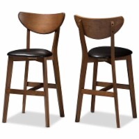 Bowery Hill 25  Counter Stool in Black and Brown (Set of 2)