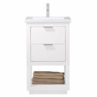Maklaine 20  Single Sink Vanity in White