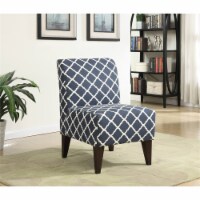 Bowery Hill Accent Slipper Chair in Blue