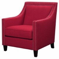 Bowery Hill Accent Arm Chair in Berry Red