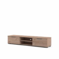 Pemberly Row Modern Wood TV Stand for TVs up to 67 with Storage in Brown