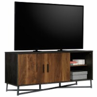Pemberly Row 60  TV Credenza in Grand Walnut and Black