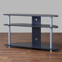 Bowery Hill 39  TV Stand in Black and Gray