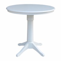 Pemberly Row 36  Round Top Counter Table in White