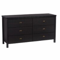 Bowery Hill 6 Drawer Dresser - Black Engineered Wood