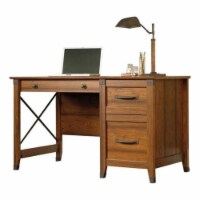 Pemberly Row Engineered Wood Computer Desk in Washington Cherry