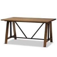 Bowery Hill Adjustable Height Writing Desk in Brown and Black