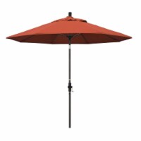 Pemberly Row Skye 9' Bronze Patio Umbrella in Olefin Sunset