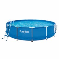 Funsicle 15ft x 36in Outdoor Activity Round Above Ground Swimming Pool with Pump