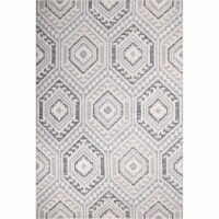 MDA Home Venice  Gray/Cream Polypropylene Area Rug - 7'10'' x 10'10''