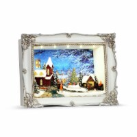Mr. Christmas Mr. Christmas LED Lighted Musical and Animated Church Scene Shadow Box