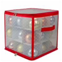 Northlight 12 Transparent Zip Up Christmas Storage Box- Holds 27 Ornaments