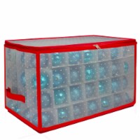 Northlight 20.5 Transparent Zip Up Christmas Storage Box- Holds 112 Ornaments