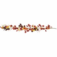 Northlight 5' x 8  Berries and Maple Leaves Artificial Fall Harvest Garland, Unlit
