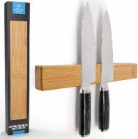Zulay Kitchen Wooden Magnetic Knife Strip - Bamboo