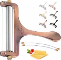 Zulay Kitchen Cheese Slicer With Wire - 2 Extra Wires Included - Copper