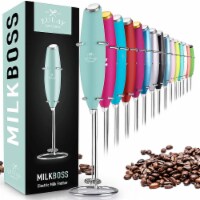 Zulay Kitchen MILK BOSS Milk Frother With Stand - Fresh Mint