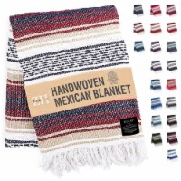 Zulay Kitchen Hydration Nation Handcrafted Mexican Blanket - Blue Cheery Sand