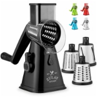 Zulay Kitchen Manual Rotary Cheese Grater with Handle - Black